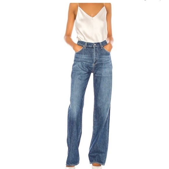 Citizens of Humanity 34 Annina Wide-Leg Button Fly Denim Trouser Jeans USA - Picture 1 of 14